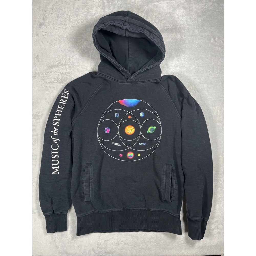 Coldplay Music Of The Spheres Hoodie Men S Black Graphic Pullover Band Tour